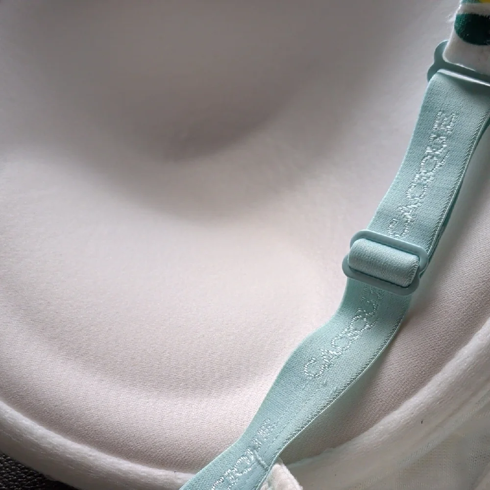 Cacique White Bra with Mint Accents - Picture 2 of 4